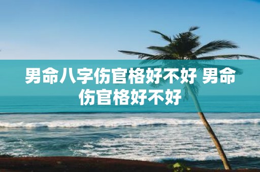 男命八字伤官格好不好 男命伤官格好不好