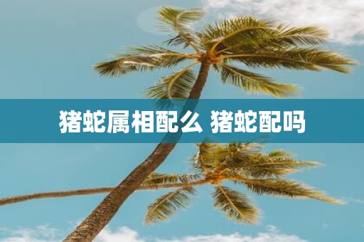猪蛇属相配么 猪蛇配吗