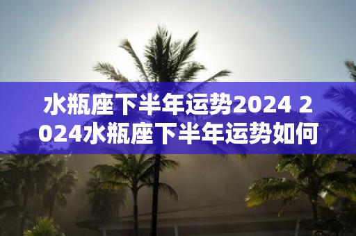 水瓶座下半年运势2025 2025水瓶座下半年运势如何