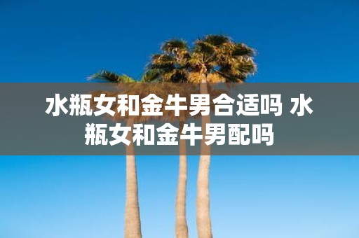 水瓶女和金牛男合适吗 水瓶女和金牛男配吗