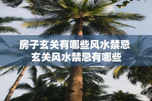房子玄关有哪些风水禁忌 玄关风水禁忌有哪些