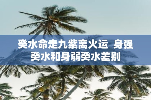 癸水命走九紫离火运 身强癸水和身弱癸水差别