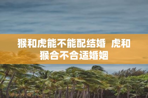 猴和虎能不能配结婚 虎和猴合不合适婚姻