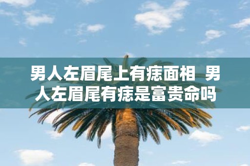 男人左眉尾上有痣面相 男人左眉尾有痣是富贵命吗