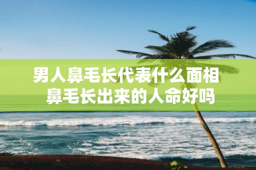 男人鼻毛长代表什么面相 鼻毛长出来的人命好吗