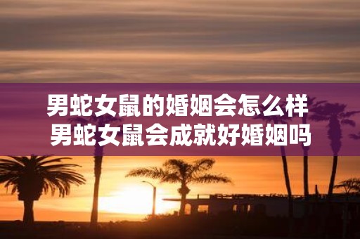 男蛇女鼠的婚姻会怎么样 男蛇女鼠会成就好婚姻吗