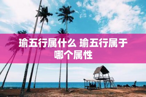 瑜五行属什么 瑜五行属于哪个属性