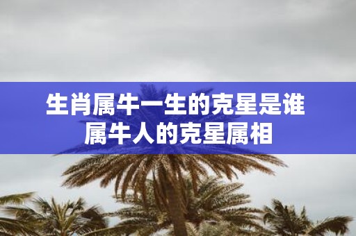 生肖属牛一生的克星是谁 属牛人的克星属相