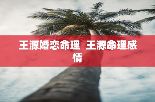 王源婚恋命理 王源命理感情