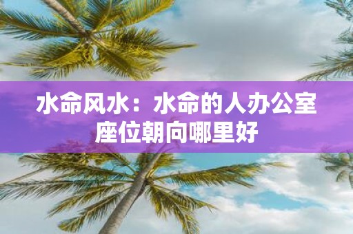 水命风水：水命的人办公室座位朝向哪里好