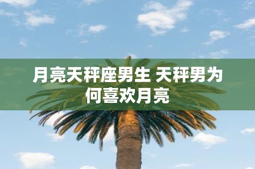月亮天秤座男生 天秤男为何喜欢月亮