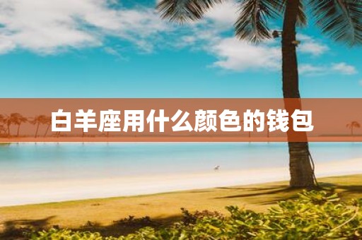 白羊座用什么颜色的钱包