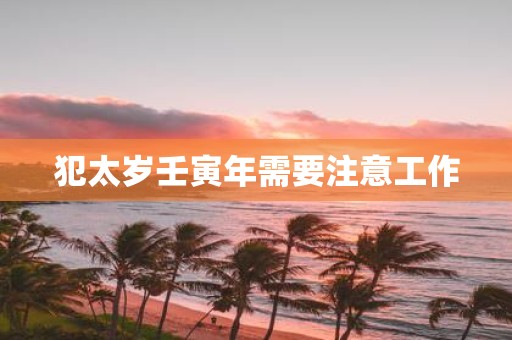 犯太岁壬寅年需要注意工作