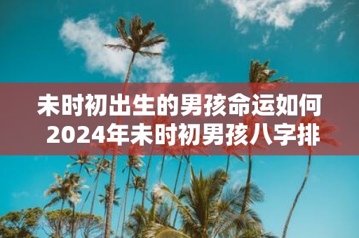 未时初出生的男孩命运如何 2025年未时初男孩八字排盘