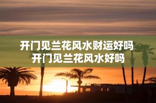 开门见兰花风水财运好吗 开门见兰花风水好吗