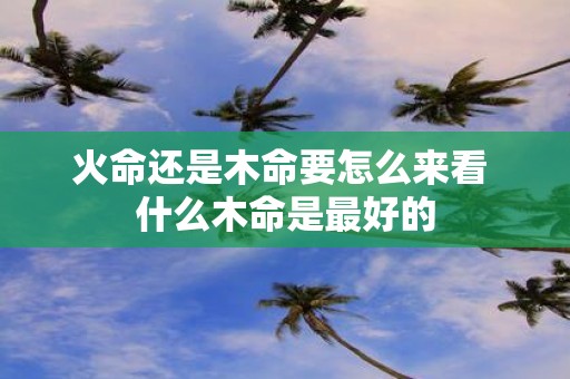 火命还是木命要怎么来看 什么木命是最好的