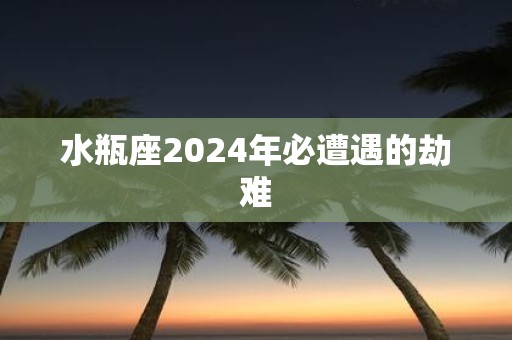 水瓶座2025年必遭遇的劫难