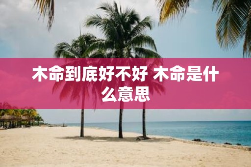 木命到底好不好 木命是什么意思