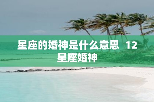 星座的婚神是什么意思 12星座婚神