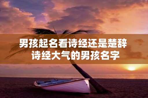 男孩起名看诗经还是楚辞 诗经大气的男孩名字