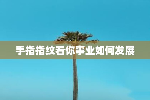 手指指纹看你事业如何发展