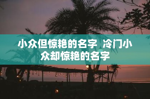 小众但惊艳的名字 冷门小众却惊艳的名字