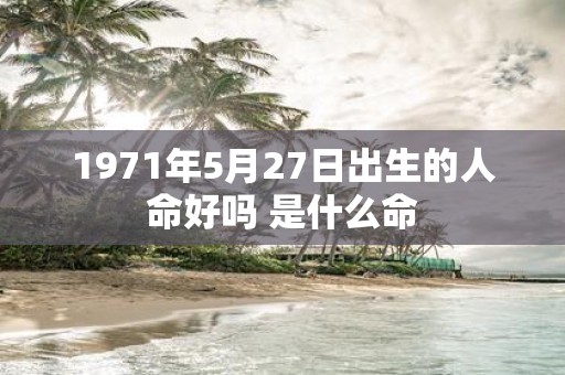 1971年5月27日出生的人命好吗 是什么命