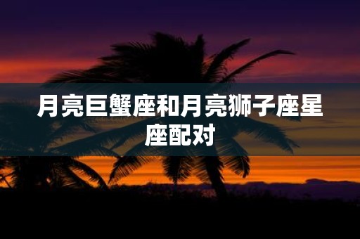 月亮巨蟹座和月亮狮子座星座配对