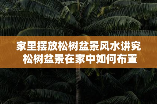 家里摆放松树盆景风水讲究 松树盆景在家中如何布置风水