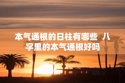 本气通根的日柱有哪些 八字里的本气通根好吗