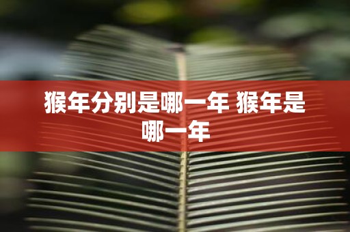 猴年分别是哪一年 猴年是哪一年