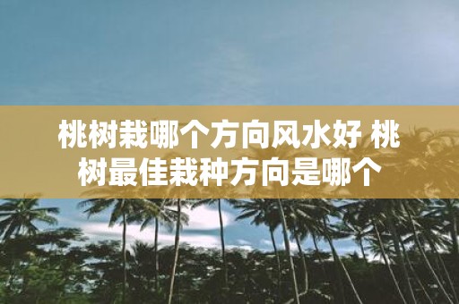 桃树栽哪个方向风水好 桃树最佳栽种方向是哪个