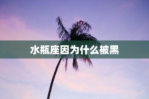 水瓶座因为什么被黑