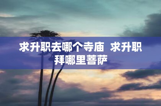 求升职去哪个寺庙 求升职拜哪里菩萨