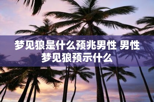 梦见狼是什么预兆男性 男性梦见狼预示什么