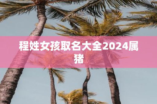 程姓女孩取名大全2025属猪