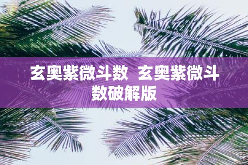 玄奥紫微斗数 玄奥紫微斗数破解版