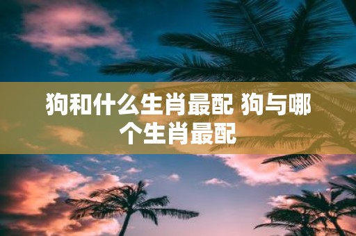 狗和什么生肖最配 狗与哪个生肖最配