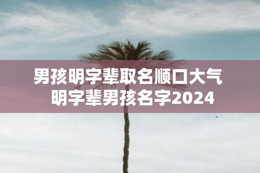 男孩明字辈取名顺口大气 明字辈男孩名字2025