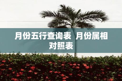 月份五行查询表 月份属相对照表