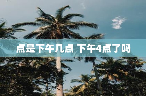 点是下午几点 下午4点了吗