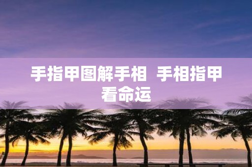 手指甲图解手相 手相指甲看命运