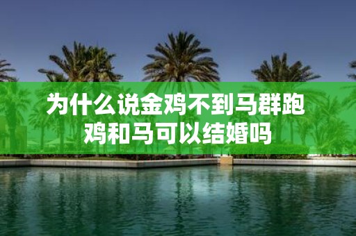为什么说金鸡不到马群跑 鸡和马可以结婚吗