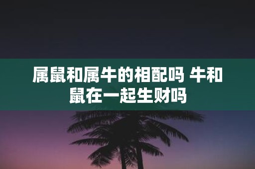 属鼠和属牛的相配吗 牛和鼠在一起生财吗