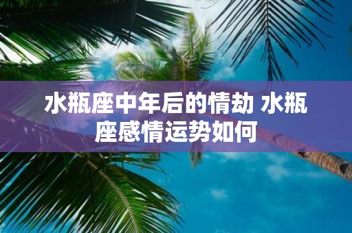 水瓶座中年后的情劫 水瓶座感情运势如何