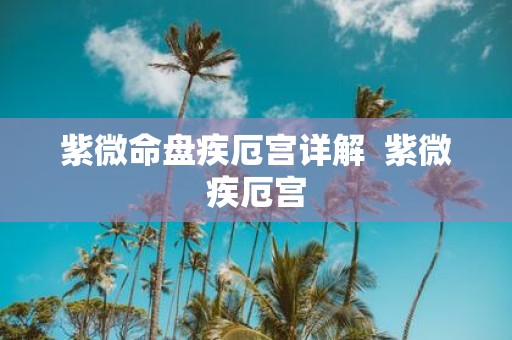 紫微命盘疾厄宫详解 紫微疾厄宫