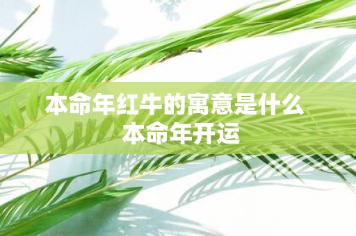 本命年红牛的寓意是什么 本命年开运