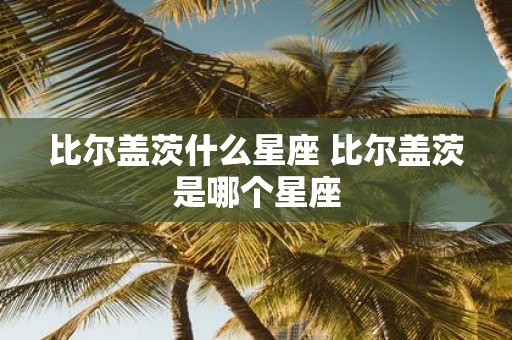 比尔盖茨什么星座 比尔盖茨是哪个星座