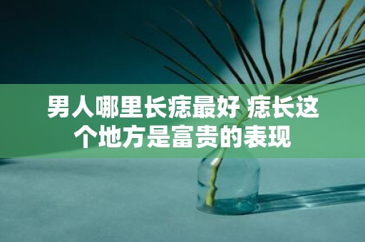 男人哪里长痣最好 痣长这个地方是富贵的表现