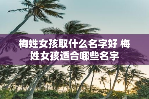 梅姓女孩取什么名字好 梅姓女孩适合哪些名字
